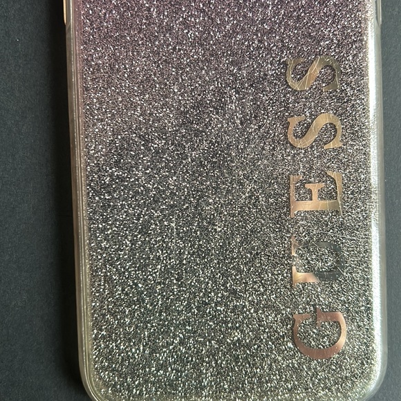 GUESS💫 Gold Pink Glitter Gradient Case /Cover iPhone 11 Pro - Picture 9 of 12